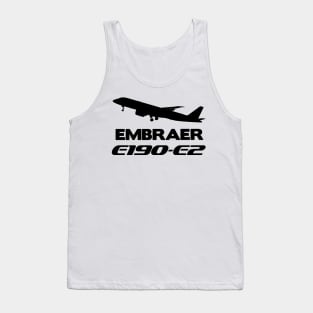 Embraer E190-E2 Silhouette Print (Black) Tank Top